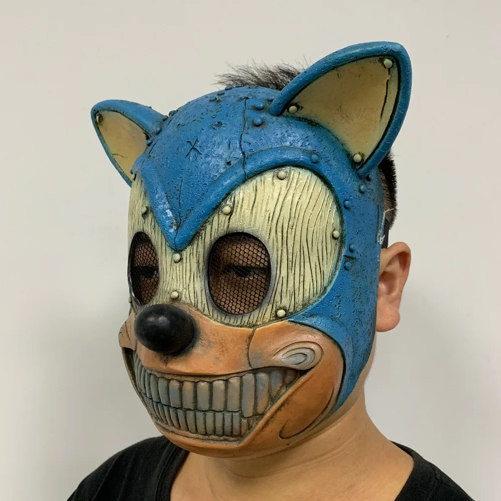 Face Licking Mouse Fox Full Face Mask Halloween Party Large Show Mask Headdress Halloween Cartoon Mask