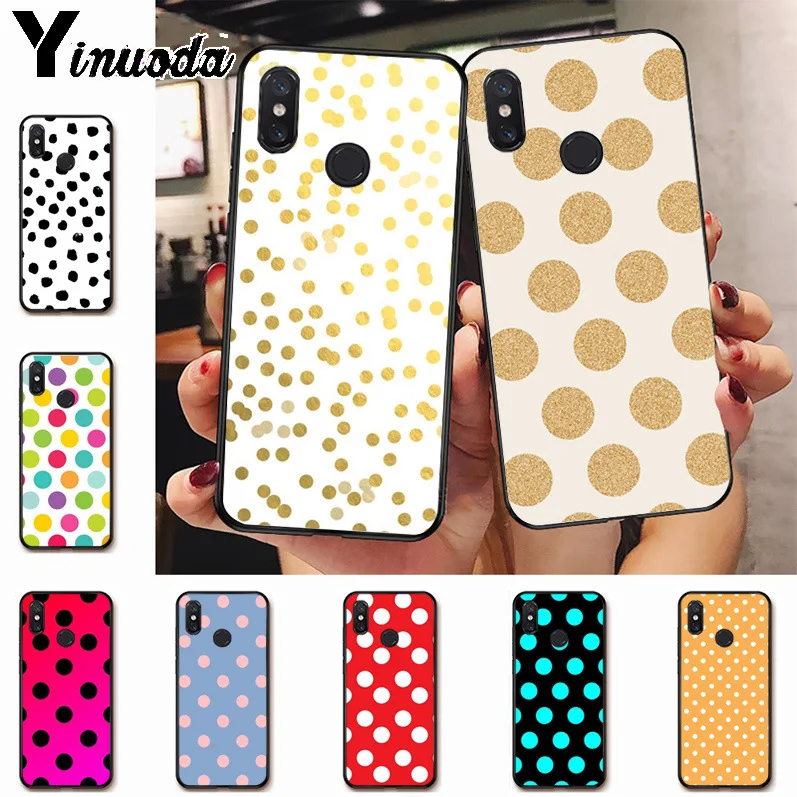 

Ynuoda Polka Dots Hot Printed Cool Phone Accessories Case for xiaomi mi 8 se 6 note3 redmi 5 5plus note 5 case coque