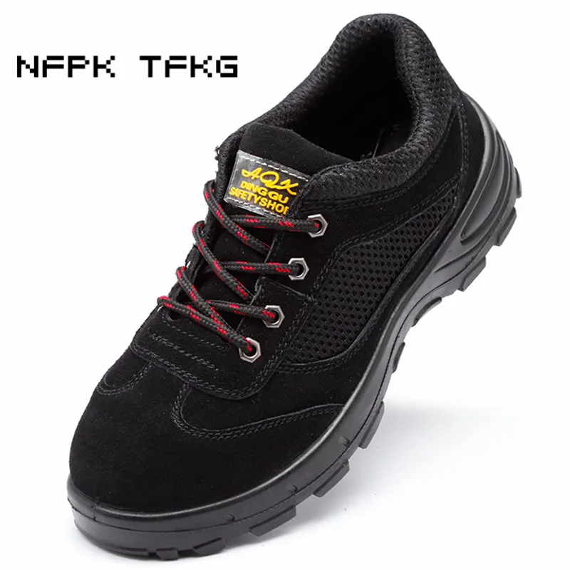 new fashion men large size breathable steel toe caps work safety shoes suede leather non-slip platform tooling low boots zapatos new fashion men large size breathable steel toe caps work safety shoes suede leather non-slip platform tooling low boots zapatos