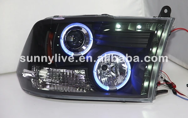 Для Chrysler Dodge Ram 1500 светодиодный светильник ангельские глазки 2009- год с синим светильник SN