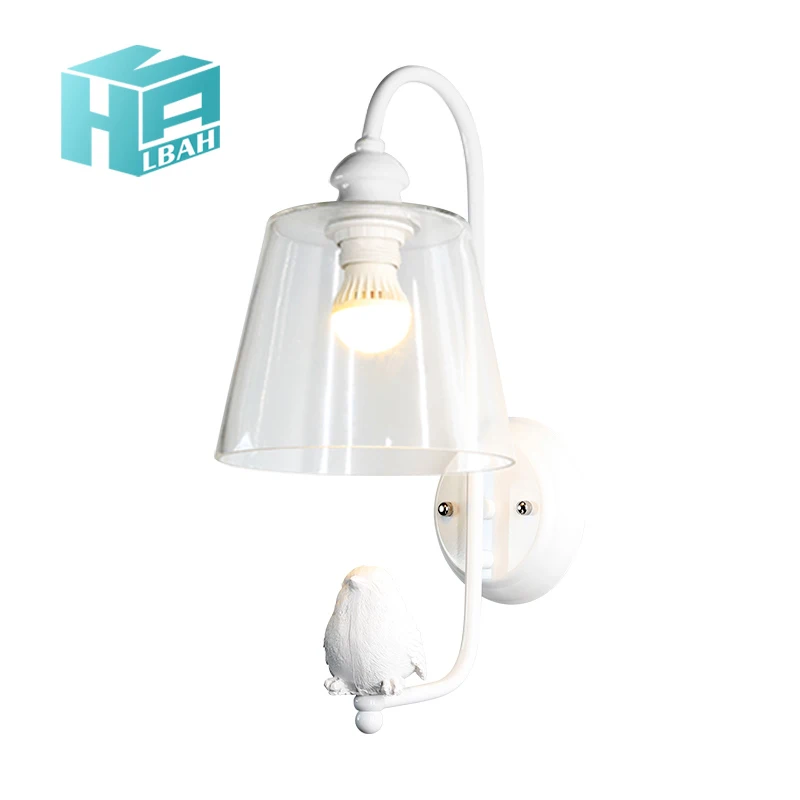  LBAH lovely e27 led contemporary and contracted Wall Lamp Clear Glass Bedroom Stair Loft Light Resi - 32806939485