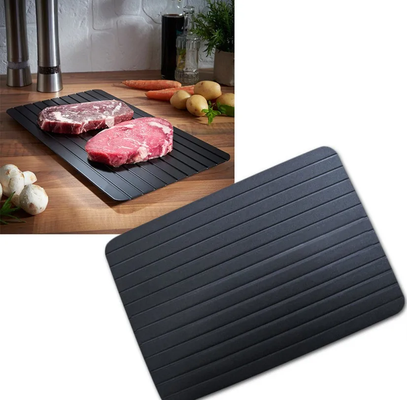 

Fast Defrost Tray Thaw Frozen Food Meat Fish In Minutes Home Fast Defrosting tray No Electricity Chemicals Microwave