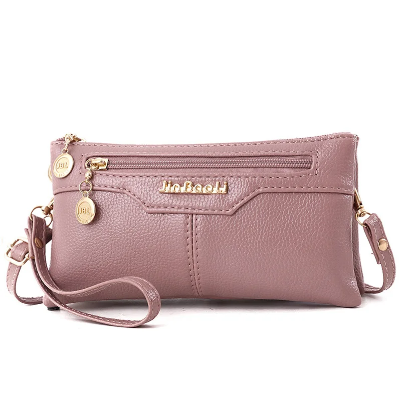 Bokinslon Women Wallets Fashion PU Leather Long Zipper crossbody shoulder bag women