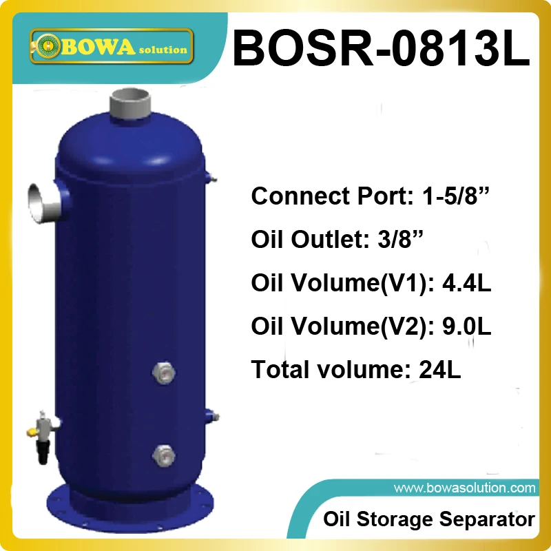 Helical Oil Separator Reservoir's function is to remove oil from the discharge gas and return it