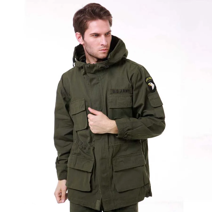 Men Military Style Tactical Jackets for Men Camouflage Pilot Coat US