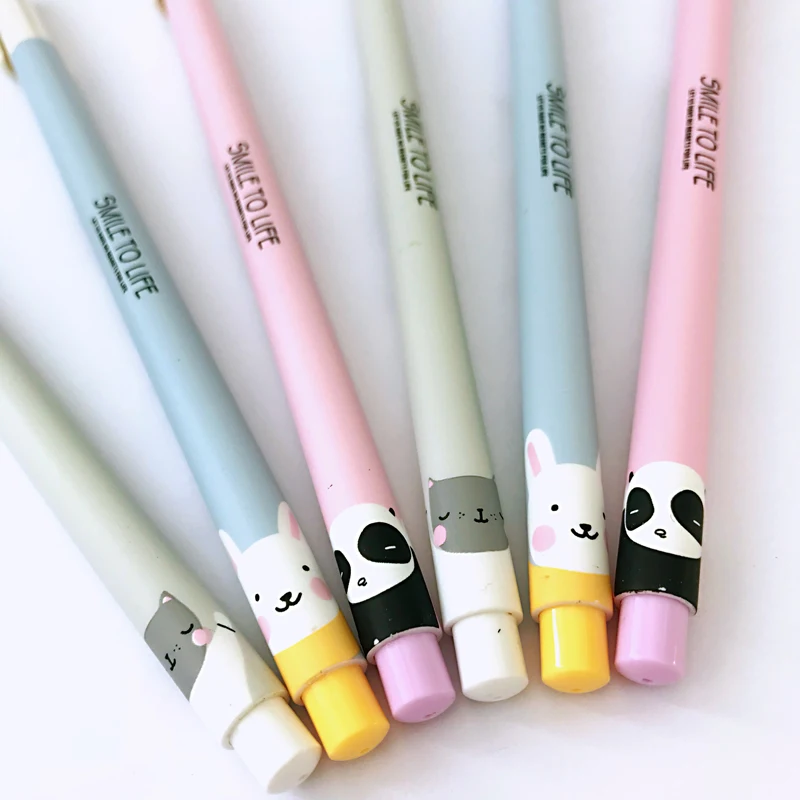 

3X Kawaii Cute Panda Cat Bear Gel Pen School Office Supply Student Stationery Black Ink 0.5mm