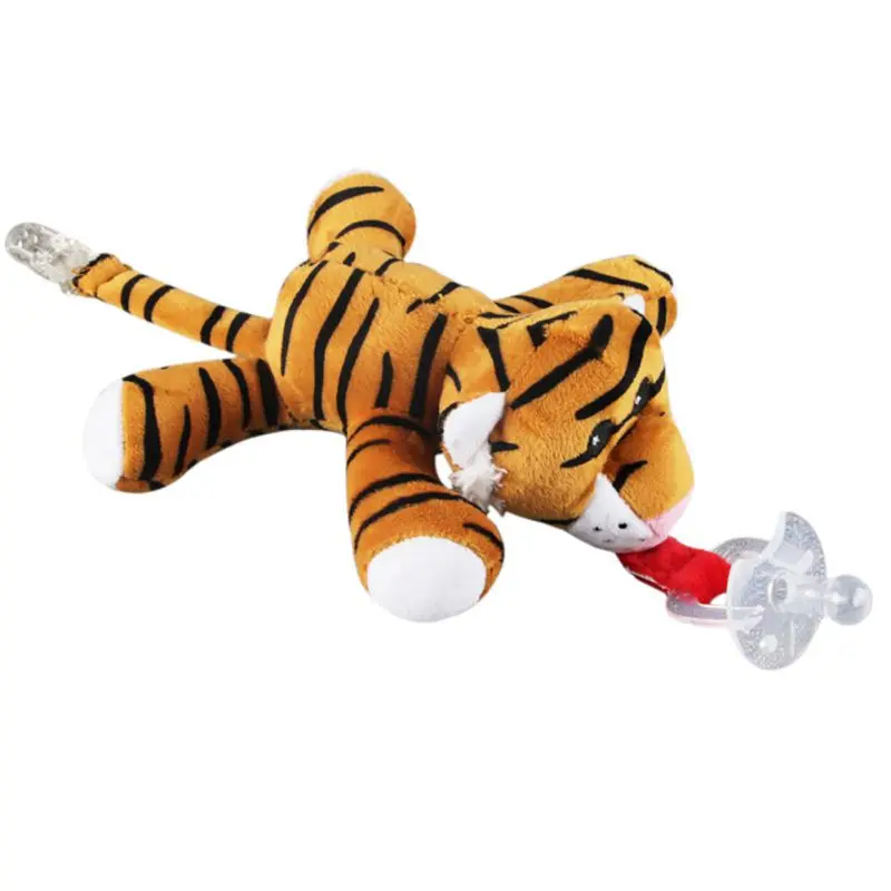 Детская Соска-держатель, подвесная Съемная плюшевая игрушка в виде животного, Соска-пустышка и прорезыватель с зажимом - Цвет: A