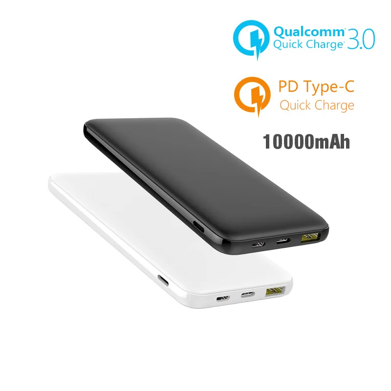PD Fast Charge Power Bank 10000mAh Quick Charge 3 0 Portable External Battery Charger Powerbank For