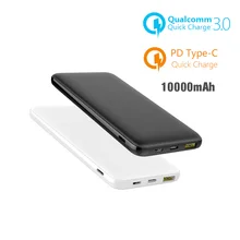 PD Fast Charge Power Bank 10000mAh Quick Charge 3 0 Portable External Battery Charger Powerbank For
