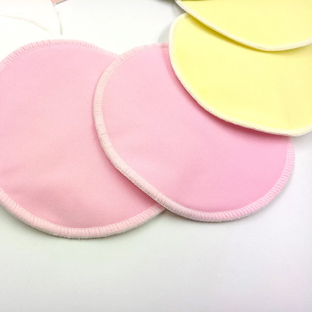 Lecy Eco Life 10pcs reusable stay dry nursing pads for new mum with 1 waterproof storage wet bag gift, soft bamboo breast pads