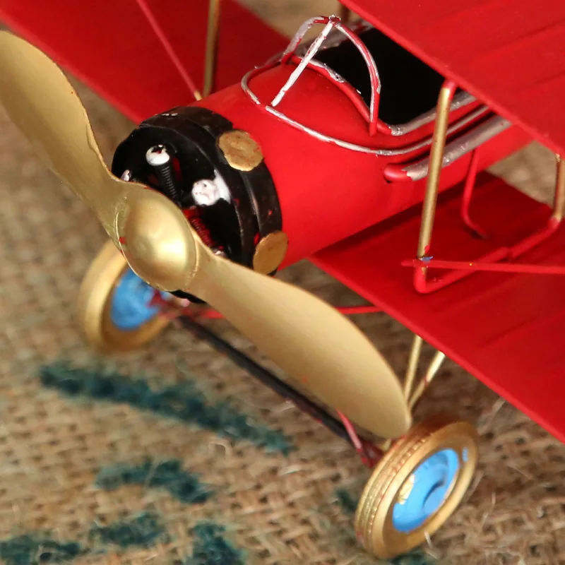  Retro Tin model plane room children's room crafts small bedroom - 32729492359