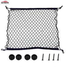 Tronco Net Armazenamento Auto Organizador De Carga Traseira Do Carro Universal Com 4 Ganchos Elastic Malha Net Titular Estiva Tiding 70*70 cm