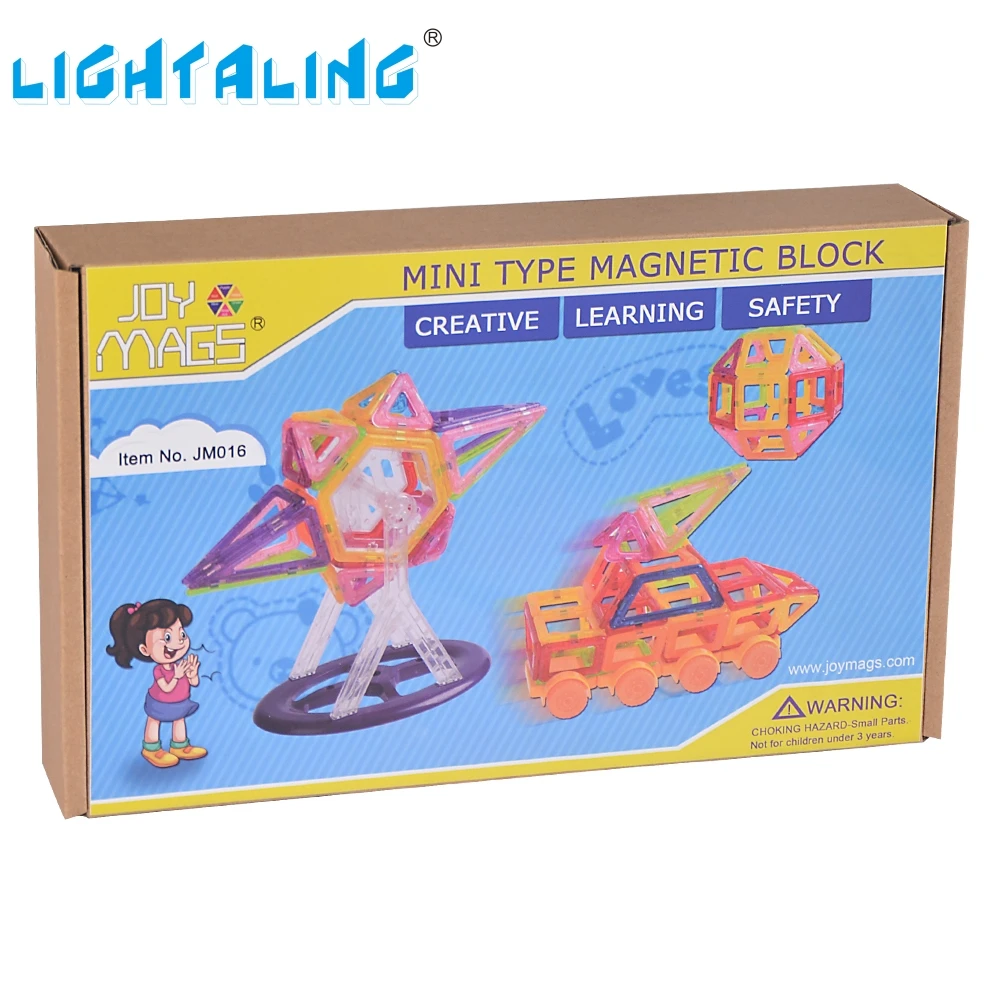 Lightaling игрушка кирпичи 60/90/110/130/158 шт. Мини Магнитный блок дизайнерские наборы для ухода за кожей DIY обучающие игрушки для детей ясельного возраста