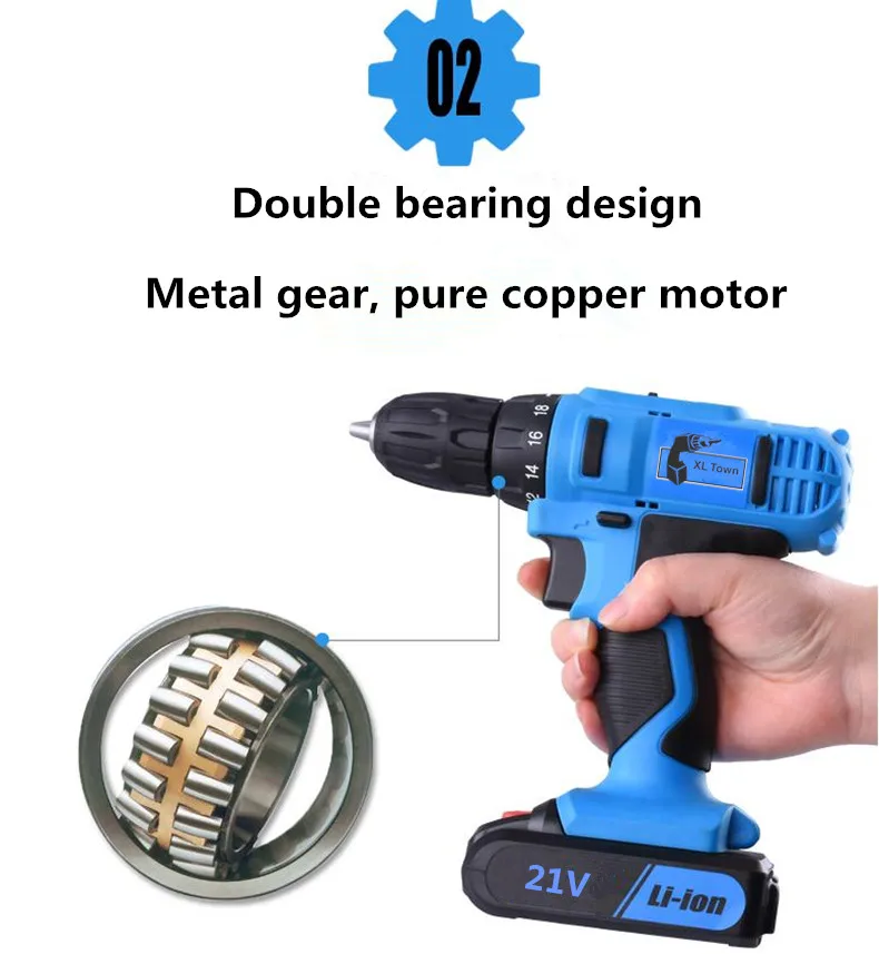 XLTOWN1216.821v Cordless Electric Drill Multi