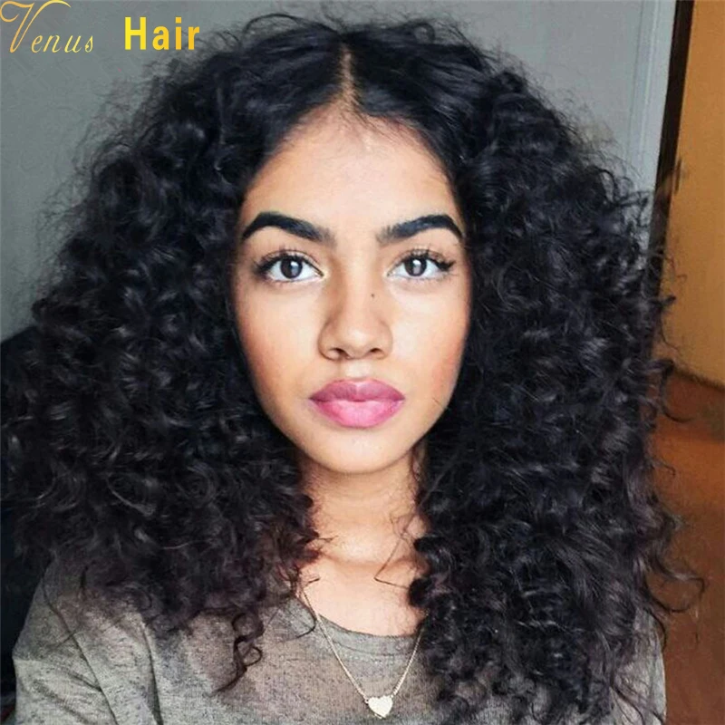 10A 100% Brazilian Virgin Human Hair Curly Wig Glueless 