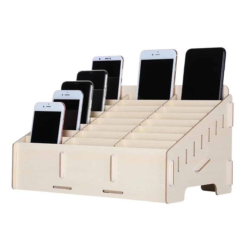 Деревянный Настольный ящик для хранения, аксессуары для ремонта мобильных телефонов, контейнер DIY, электронные компоненты для телефонов