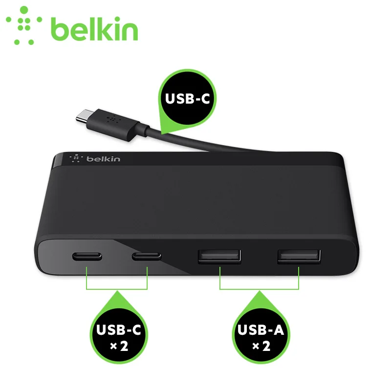 Belkin Original 4port Mini Usb Typec Hub (2*usbc And 2*usba) For