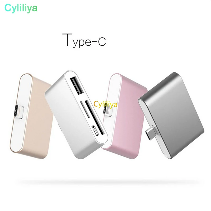 50 шт. USB Type-C устройство для чтения карт памяти адаптер Micro TF SD карта Type C