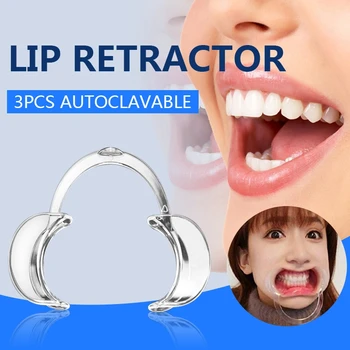 

3pcs Autoclavable Dental Teeth Whitening Lip & Cheek Retractor Dentist Mouth Opener Repeat Use, M