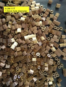 

10X 0.3M 11T copper gear 1.5mm hole diameter DIY gear Thickness 2mm or 4mm