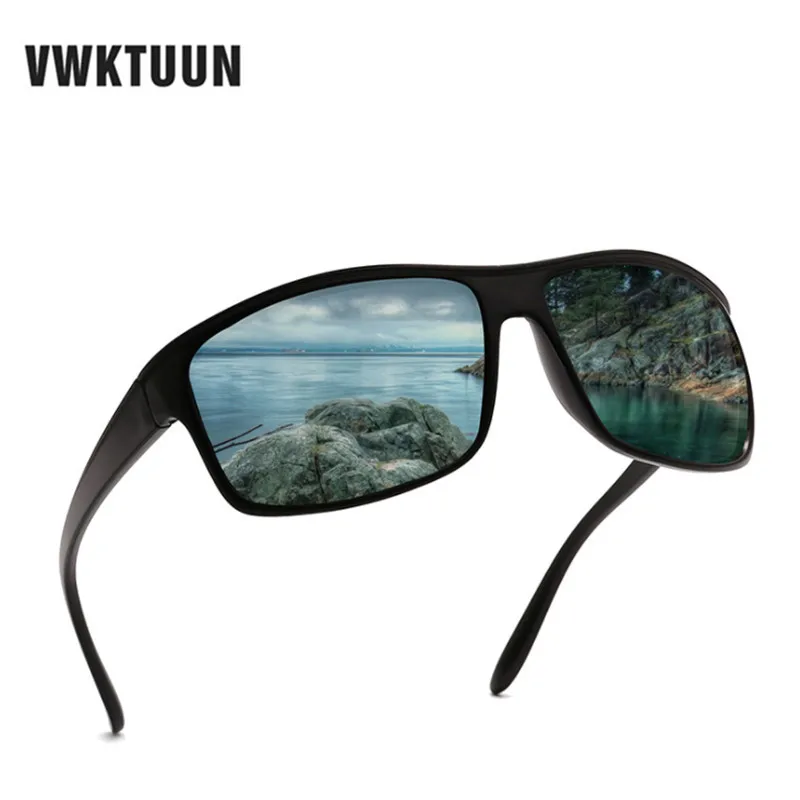 

VWKTUUN Brand Polarized Sunglasses Men Outdoor Driving Shades Sqaure Sun Glasses Male Mirror Goggles UV400 Driver Sunglass New