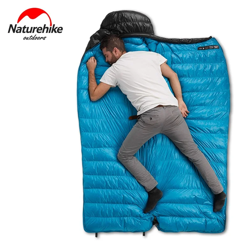 Зимний новый конверт с капюшоном Naturehike 750FP спальные мешки из гусиного пуха для
