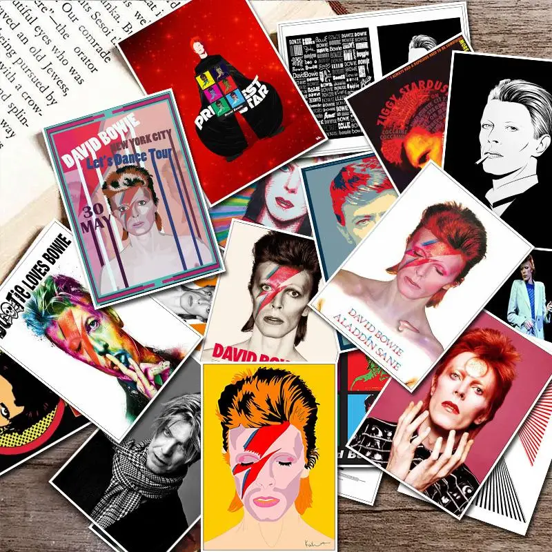 A014-H158-25Pcs 25 шт./лот рок-певец DAVID-BOWIE Стикеры s для ноутбука багажник холодильник, скейтборд Рок Музыкальная Наклейка ПВХ водоотталкивающая наклейка - Цвет: A014-H158-25Pcs