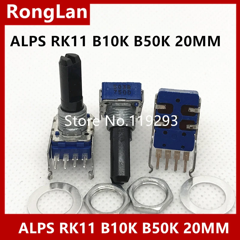 [beall]japan Alps Alps Rk11 Type 4 Foot Potentiometer B10k B50k Half Shaft Length 20mm Volume