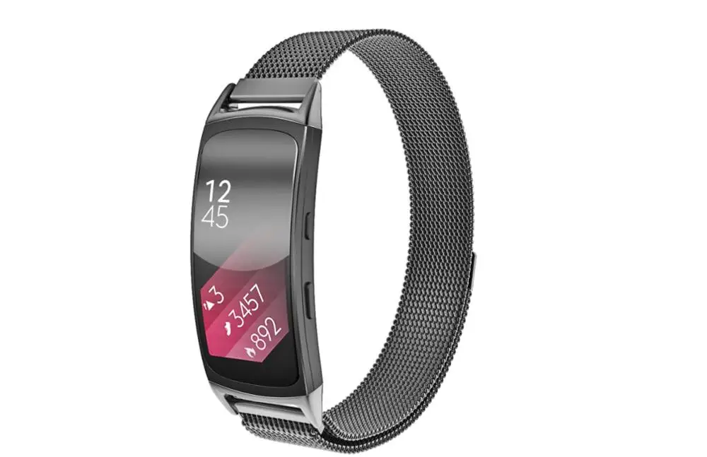 Для samsung gear Fit 2 Band/Fit 2 Pro Band, сменные полосы аксессуары для gear Fit2 Pro SM-R365/Fit2 SM-R360 Smartw - Цвет: Черный