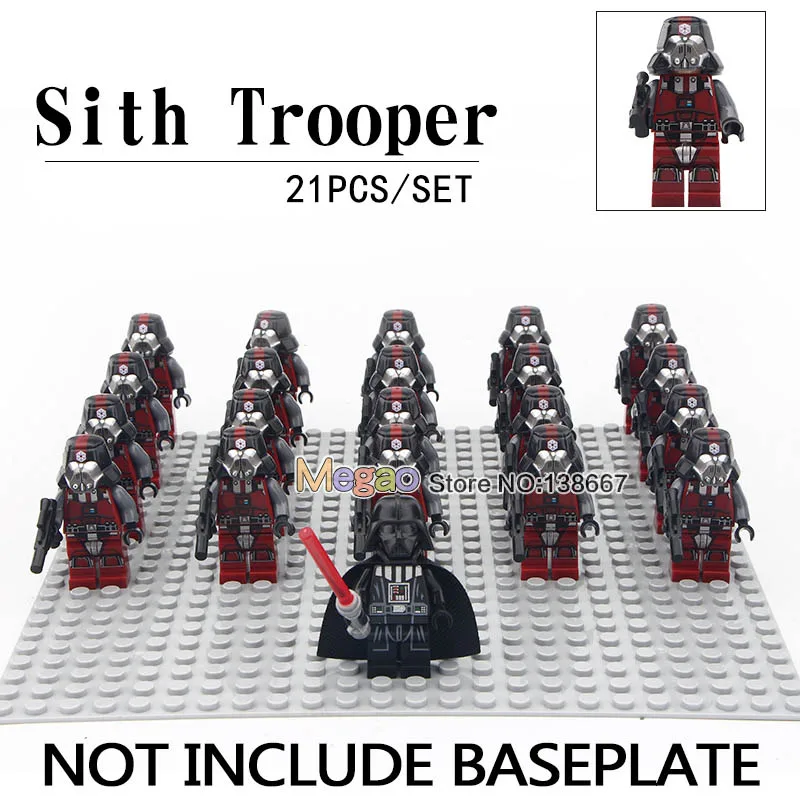 

21 pcs/lot Sith Trooper Spercial Forces Clone Custom Stormtrooper Shadow First Order Trooper Legoings Building Blocks Kids Toys