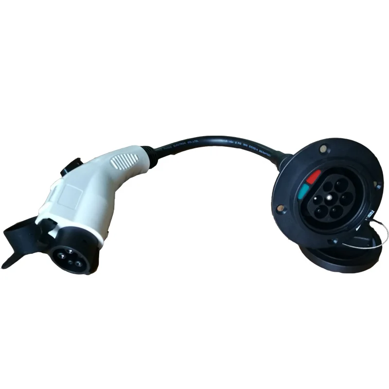 

EV connector sae j1772 plug to IEC 62196 charger with 0.5M cables ev charging adapters