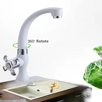 

G1/2 (4') Plastic Faucet, Household Kitchen Sink, Bathroom Basin, Single Cold Faucet, 360 Degree Free Rotating Tap