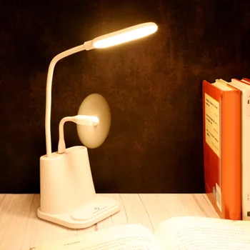 

LED Night Light Table Lamp USB Charging Multifunction USB Pen Mobile Phone Holder _WK