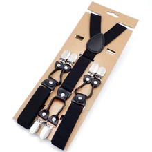 Женские подтяжки 2,5 см скобы для взрослых сплав 6 зажимы подтяжек femalevinage повседневные подтяжки брюки ремень Рождественский подарок 14 цветов