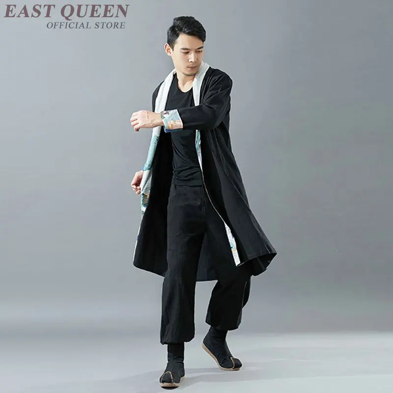 Traditional chinese dress men asian clothes wing chun clothing oriental robe chinese traditional costume KK2231 Y
