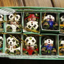 Дизайн 10 шт китайские ручной работы с перегородчатой эмалью панда рождественские украшения