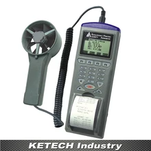 Az-9871 Ручной цифровой анемометр ветер Скорость метр регистратор с принтером Функция