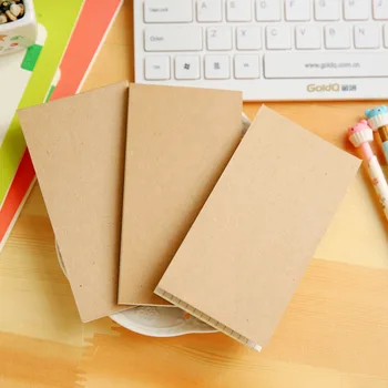 

7x13cm business kraft grid mesh notebook planner note pad vintage paper notebook for school & office supplies statioenry FF12345