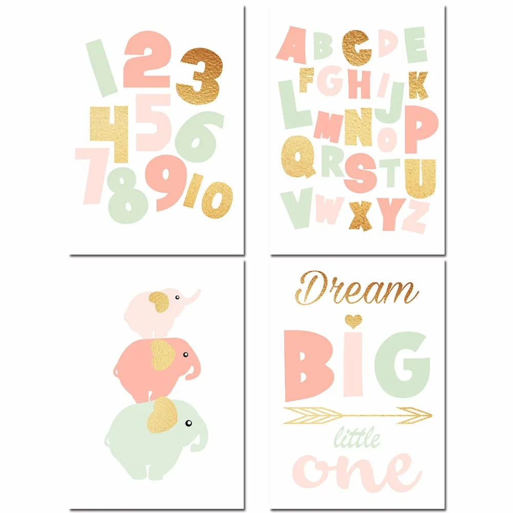 Cute-Elephant-Nursery-Quote-Wall-Art-Canvas-Poster-ABC-Alphabet-Print-Nordic-Style-Painting-Picture-Kid(9)