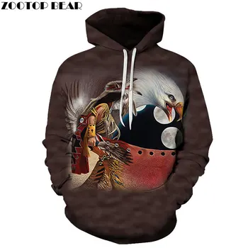

Eagle Printed Hoodies Men Women Sweatshirts 3d Hoody StreetwearTracksuits Harajuku Coat Pocket Pullover Drop Ship ZOOTOP BEAR