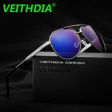 Бренд veithdia лучшие мужские солнцезащитные очки поляризованные зеркальные линзы большие негабаритные очки для вождения Аксессуары Солнцезащитные очки для мужчин 3562
