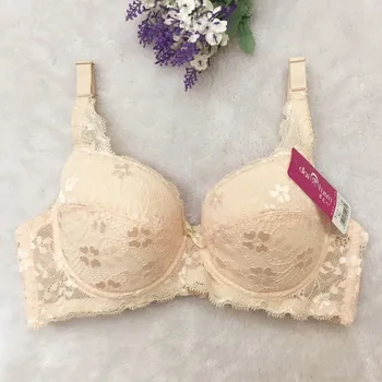 

New Quality Large Size 70-40AB Lace Bra Gather Adjust Lace Lingerie Bra Set