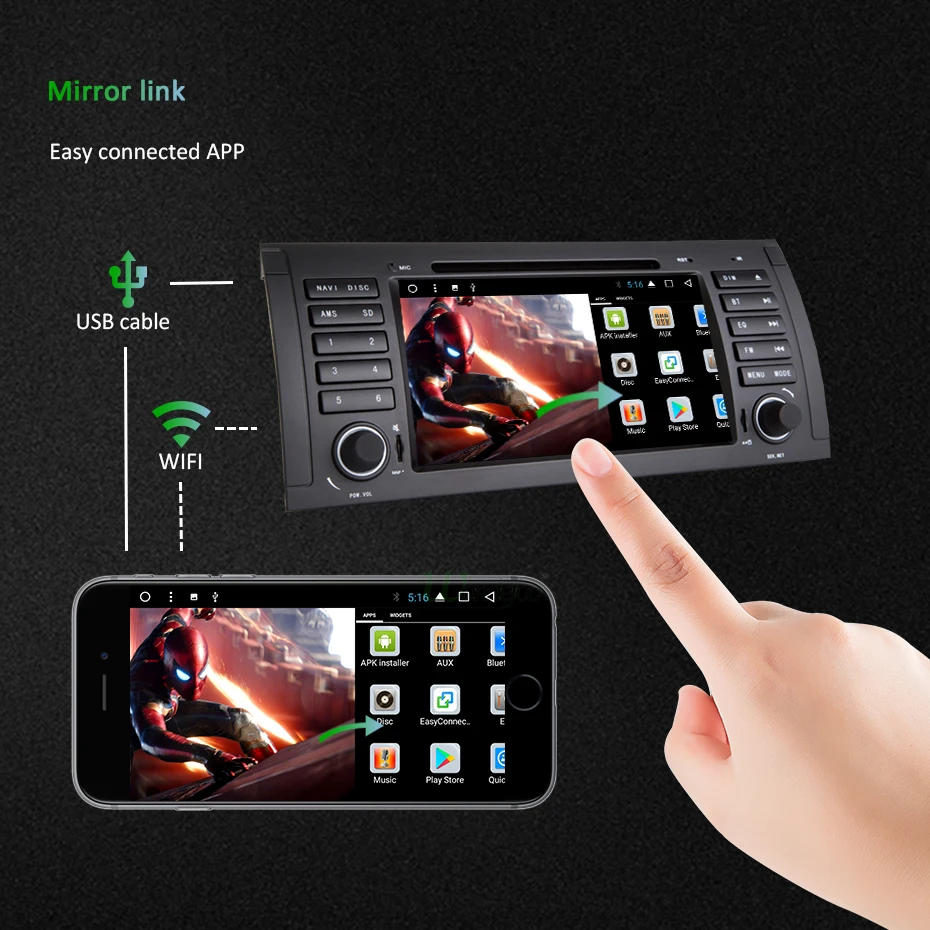 Ips экран Android 9,0 4G 64G Автомобильный dvd-плеер для BMW E39 E53 X5 M5 gps приемник Радио Стерео навигация Мультимедиа DSP