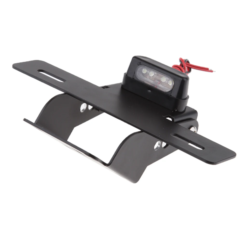 dolity Motorcycle License Plate Frame Bracket with Light for     390 2017-2018