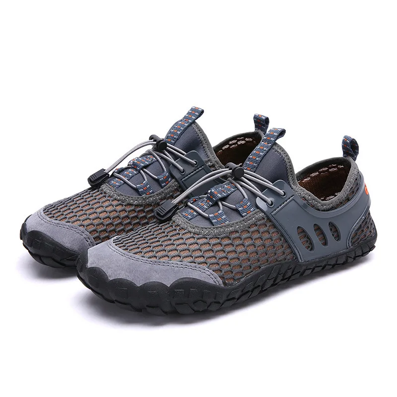 Мужские уличные кроссовки, дышащая походная обувь, быстросохнущая акваобувь, пляжная обувь для плавания, обувь для скалолазания, треккинга - Цвет: 1819 Gray