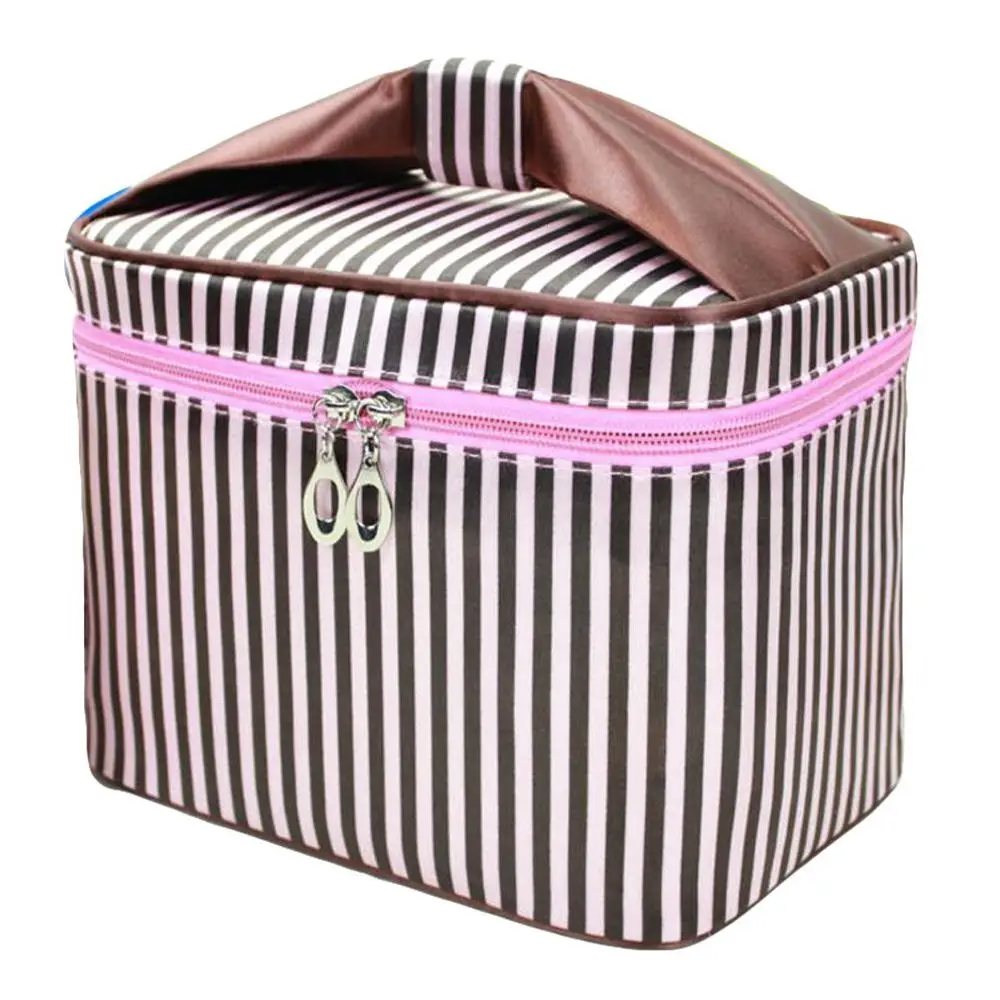 Toiletry Cosmetic Storage Large Travel Makeup Bag with Sweet Bow Handle