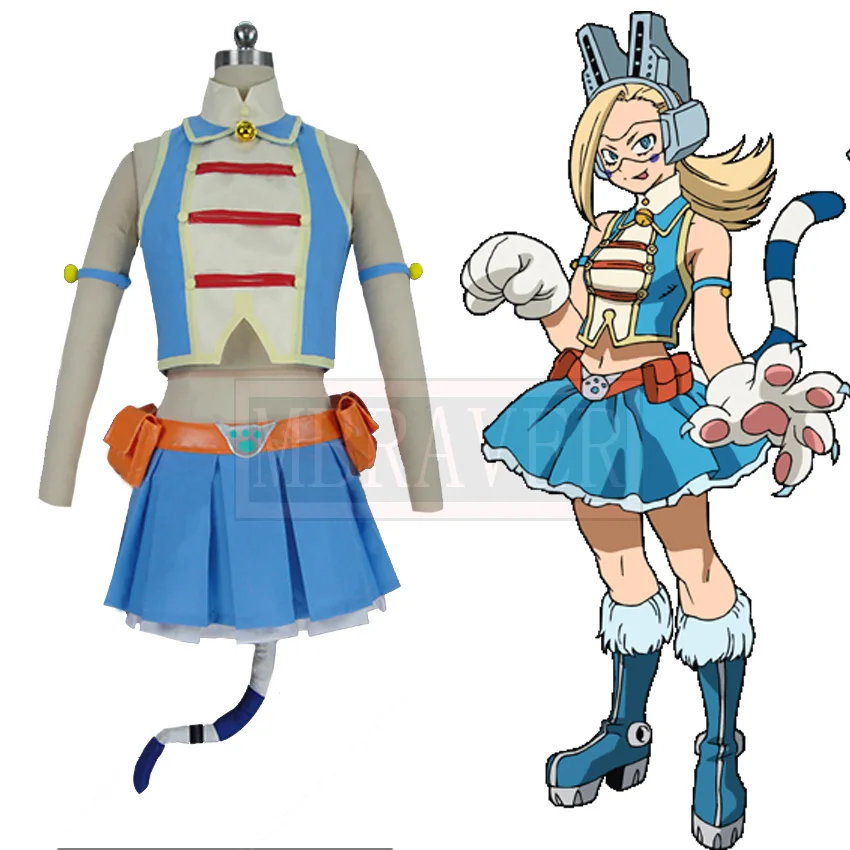 My Hero academic Boku no hero Pussy Cat Ragdoll Green Ryuko Tsuchikawa Pixie bob костюмы для косплея на заказ| |