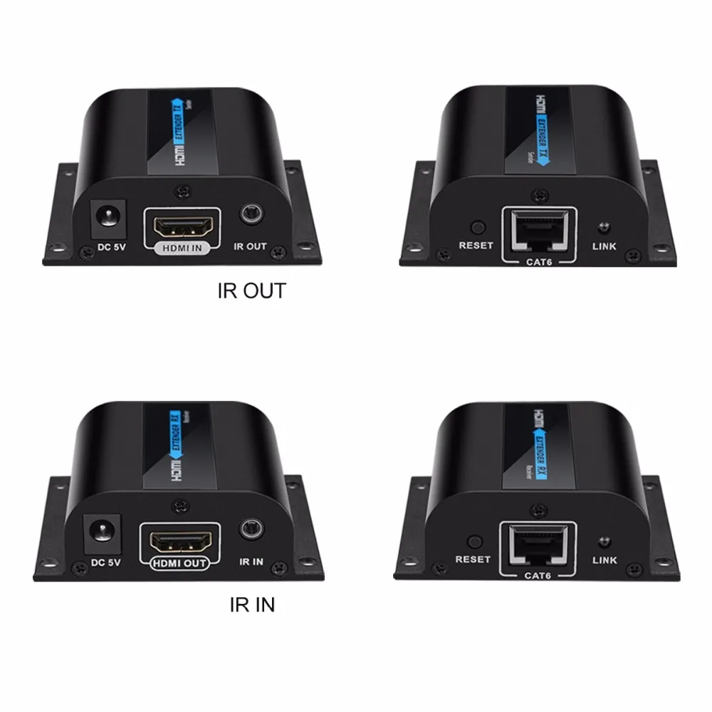 Excelvan LKV372A HDMI Extender Transmitter HD 1080P TXRX 60M with IR Control CAT6 RJ45 Signal Network Ethernet Cable Support 3D (12)