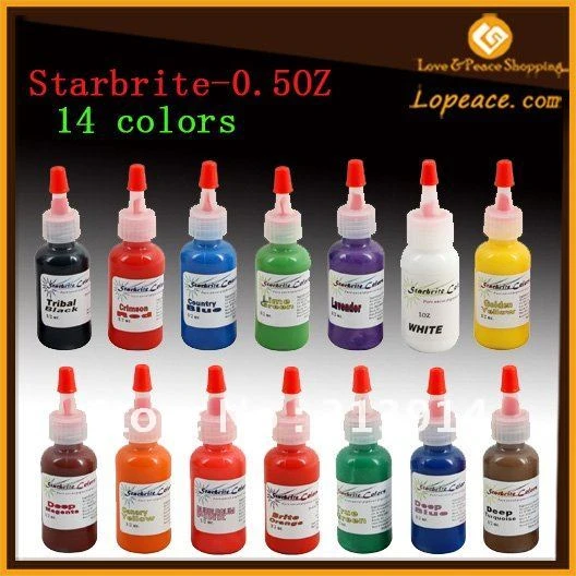 StarBrite Tattoo Ink Black & White Se - 1/2 oz