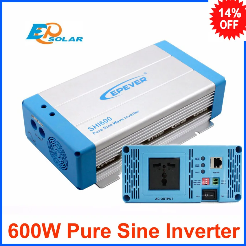 

EPSolar invertor conver DC 12v 24v input to AC output 220v 230v 50Hz/60Hz 600w EPEVER pure sine wave